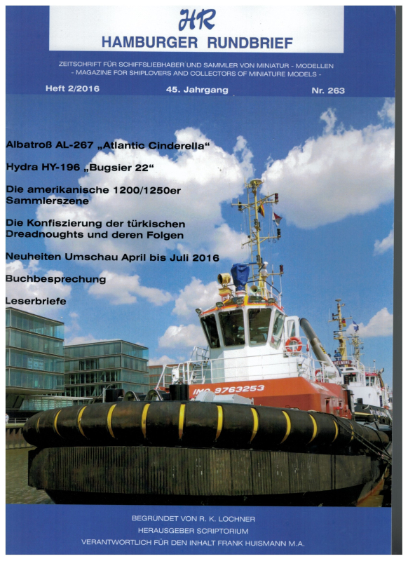 Nr. 263 Heft 2-2016 45. Jahrgang; Hamburger Rundbrief (1 St.)